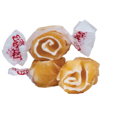 Caramel Swirl Taffy - Taffy Town caramel swirl salt water taffy candy with rich golden caramel and creamy whipped swirl center